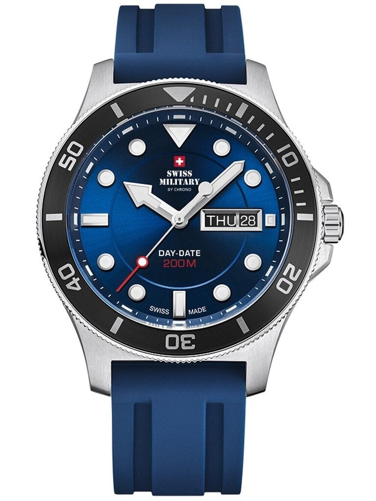 Laikrodis vyrams Swiss Military by Chrono SM34068.08, mėlynas kaina ir informacija | Vyriški laikrodžiai | pigu.lt