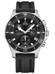 Vyriškas laikrodis Swiss Military by Chrono SM34067.07, juodas цена и информация | Мужские часы | pigu.lt