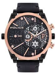 Vyriškas laikrodis Police PL15381JSBR.61, juodas цена и информация | Мужские часы | pigu.lt