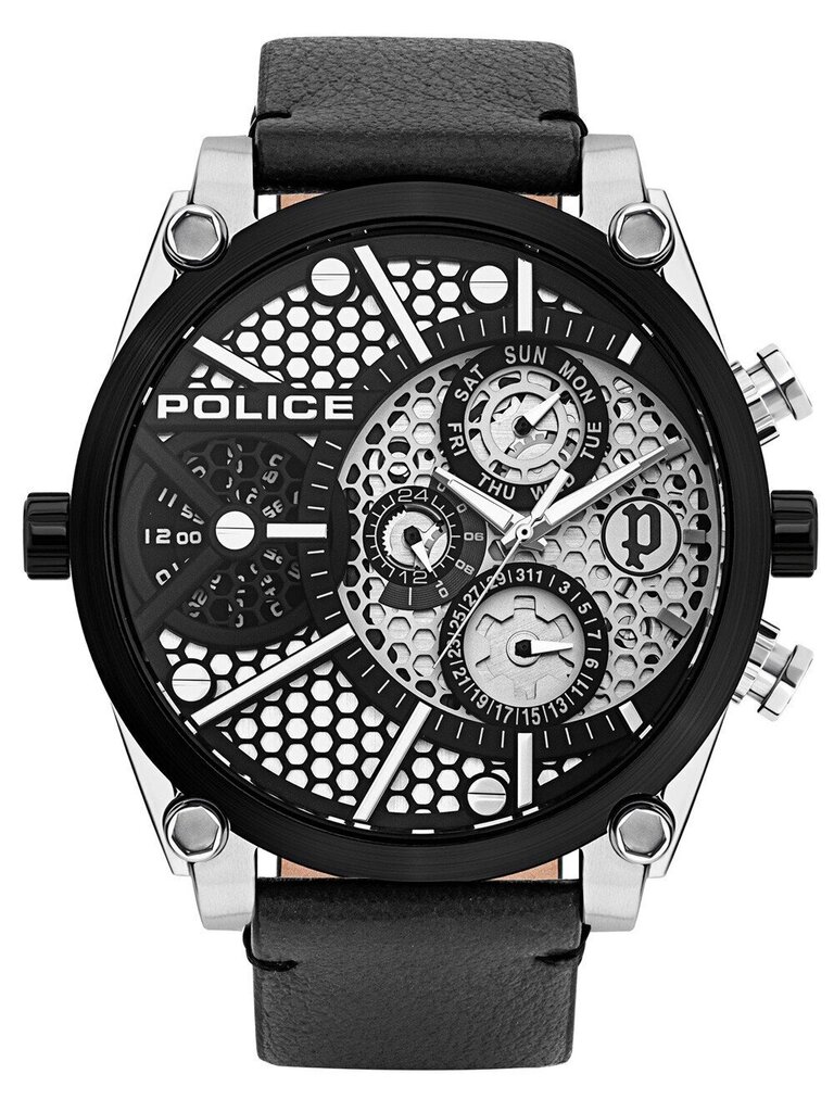 Vyriškas laikrodis Police PL15381JSTB.04A, juodas kaina ir informacija | Vyriški laikrodžiai | pigu.lt