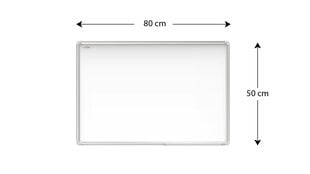 Magnetinė lenta 80x50 cm Allboards su priedais цена и информация | Канцелярские товары | pigu.lt