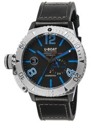 Laikrodis vyrams U-Boat 9014, juodas kaina ir informacija | Vyriški laikrodžiai | pigu.lt