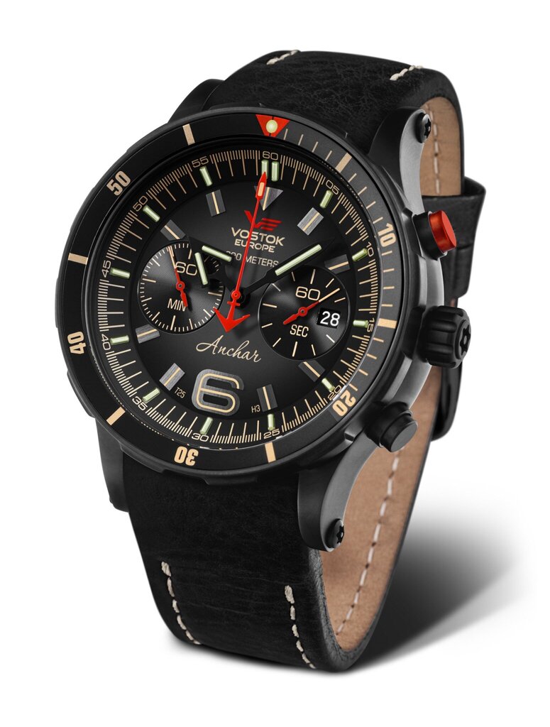 Laikrodis Vostok Europe 6S21-510C582, juodas kaina ir informacija | Vyriški laikrodžiai | pigu.lt