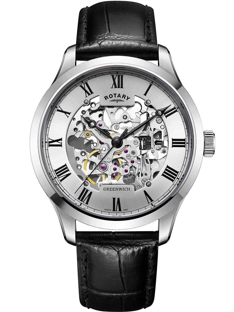 Laikrodis vyrams Rotary GS02940/06, juodas kaina ir informacija | Vyriški laikrodžiai | pigu.lt