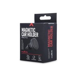 Универсальный магнитный вентиляционный держатель Maxlife MXCH-12 для смартфона, черный цена и информация | Держатели для телефонов | pigu.lt