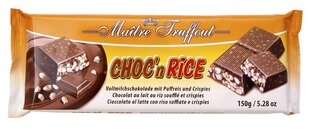 Pieninis šokoladas Choc'n Rice su pūstais ryžiais, 150 g kaina ir informacija | Saldumynai | pigu.lt