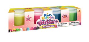 Пластилин для моделирования Kids Dough, неон, 4 x 56 г цена и информация | Принадлежности для рисования, лепки | pigu.lt