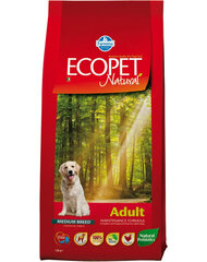 Farmina Ecopet Natural vidutinių veislių šunims su vištiena, 12 kg kaina ir informacija | Sausas maistas šunims | pigu.lt
