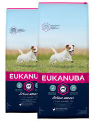 Eukanuba Active Adult Small Breed su paukštiena, 30 kg kaina ir informacija | Sausas maistas šunims | pigu.lt