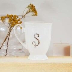 Porcelianinis puodelis raidė "S" kaina ir informacija | Originalūs puodeliai | pigu.lt
