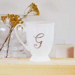 Porcelianinis puodelis raidė "G" цена и информация | Оригинальные кружки | pigu.lt
