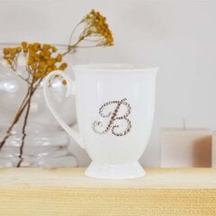 Porcelianinis puodelis raidė "B" kaina ir informacija | Originalūs puodeliai | pigu.lt