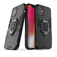 Ring Armor Case Kickstand Tough Rugged Cover, skirtas iPhone 12 mini, juodas kaina ir informacija | Telefono dėklai | pigu.lt