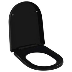 Klozeto sėdynė su soft-close dangčiu, juoda kaina ir informacija | vidaXL Santechnika, remontas, šildymas | pigu.lt