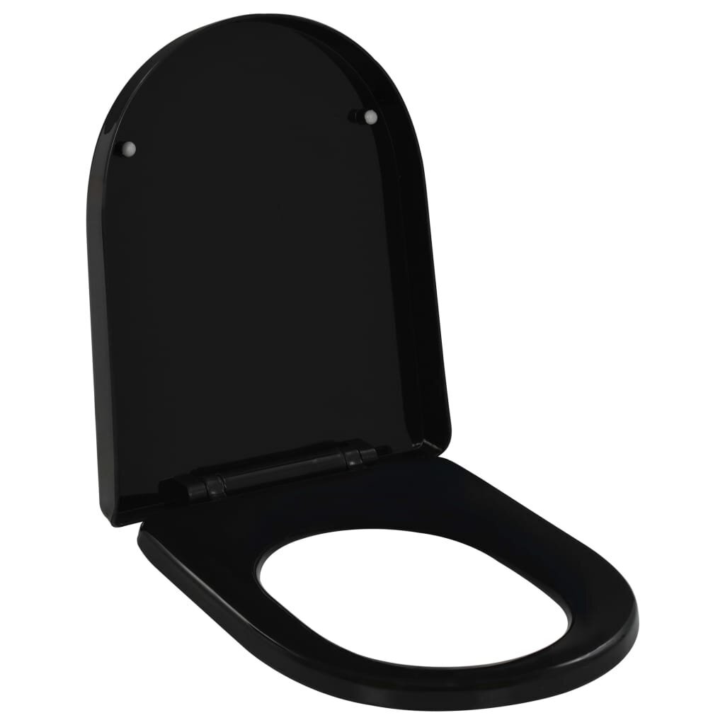 Klozeto sėdynė su soft-close dangčiu, juoda цена и информация | Priedai unitazams, bidė | pigu.lt