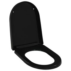 Klozeto sėdynė su soft-close dangčiu, juoda цена и информация | Детали для унитазов, биде | pigu.lt