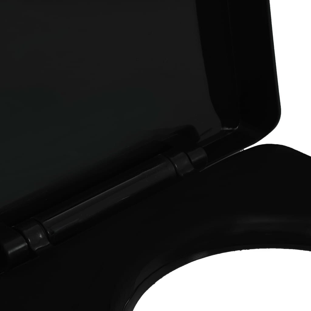 Klozeto sėdynė su soft-close dangčiu, juoda kaina ir informacija | Priedai unitazams, bidė | pigu.lt