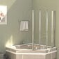 Vonios pertvara 120 x 140 cm, skaidrus grūdintas stiklas kaina ir informacija | Dušo kabinos | pigu.lt