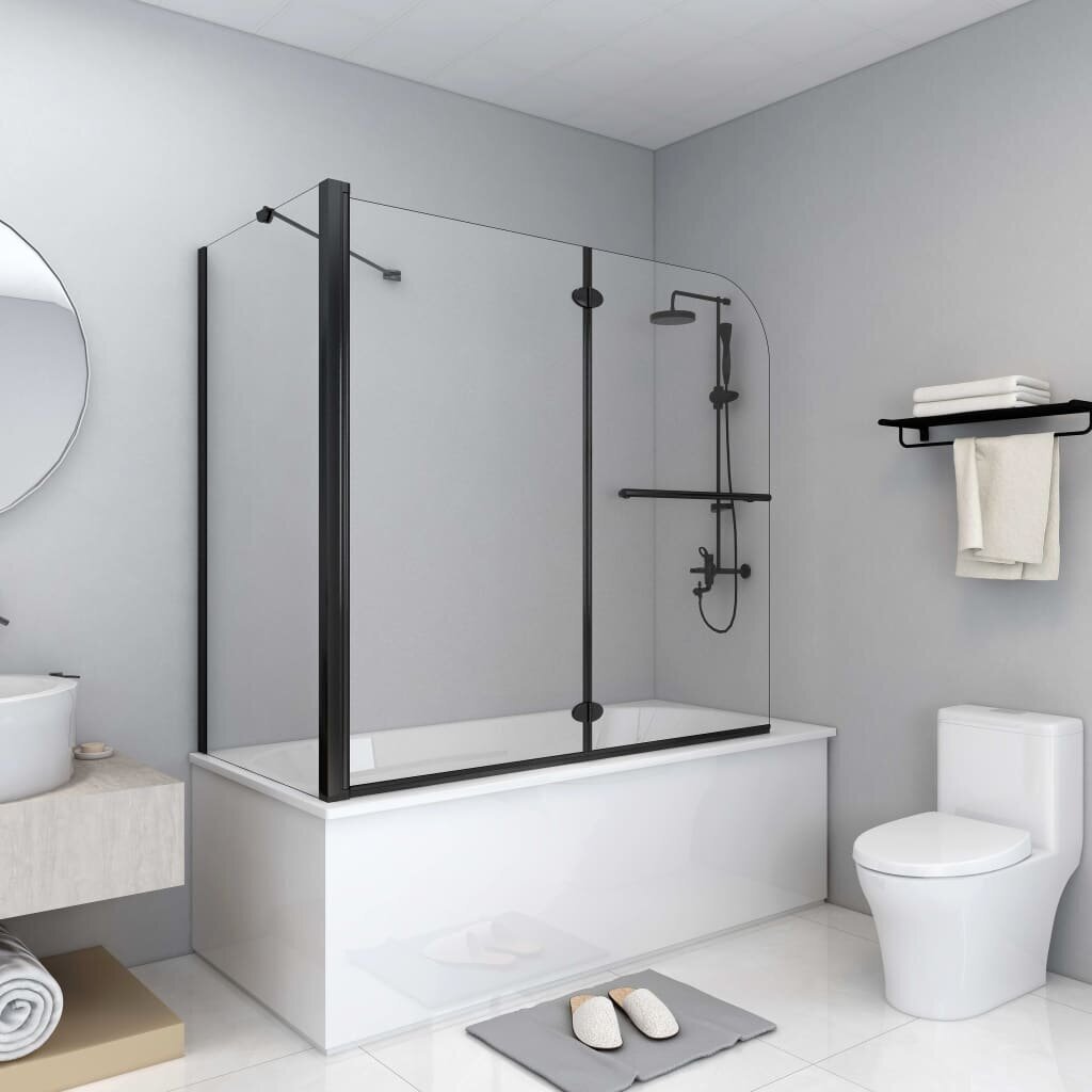 Dviguba vonios sienelė 120x68x130 cm цена и информация | Priedai vonioms, dušo kabinoms | pigu.lt