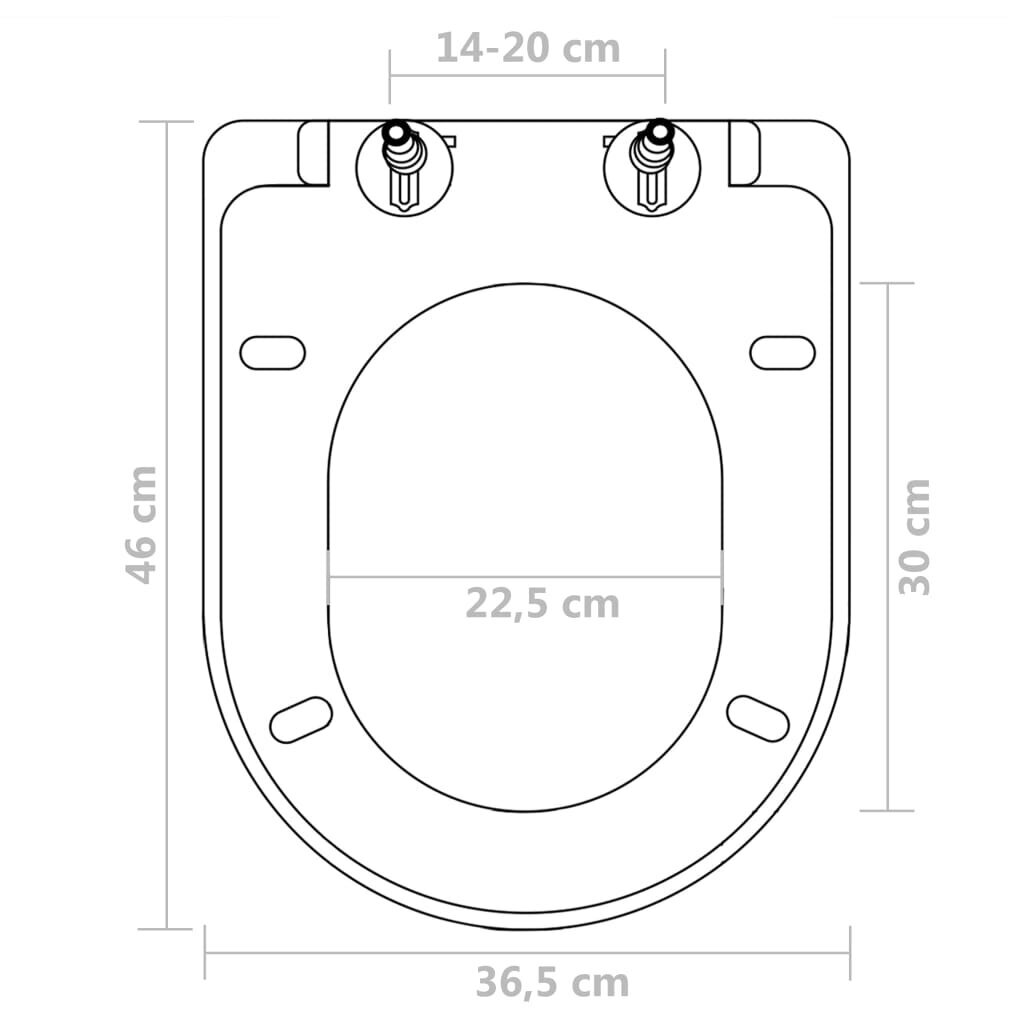 Klozeto sėdynės su soft close mechanizmu, 2 vnt. kaina ir informacija | Priedai unitazams, bidė | pigu.lt