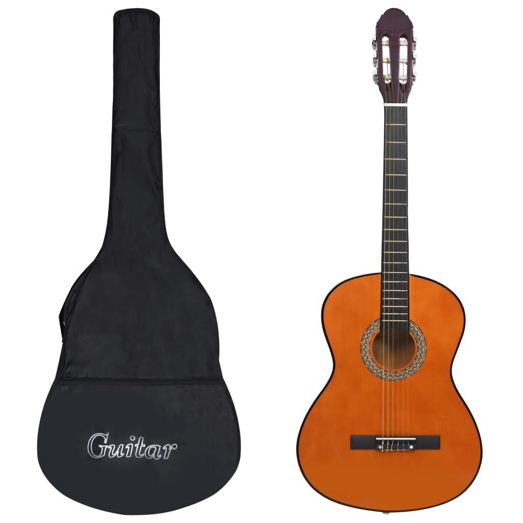 Klasikinė gitara su dėklu pradedantiesiems, 4/4 39" цена и информация | Gitaros | pigu.lt