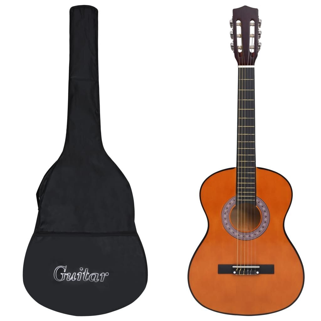 Klasikinė gitara su dėklu pradedantiesiems, 3/4 36" kaina ir informacija | Gitaros | pigu.lt