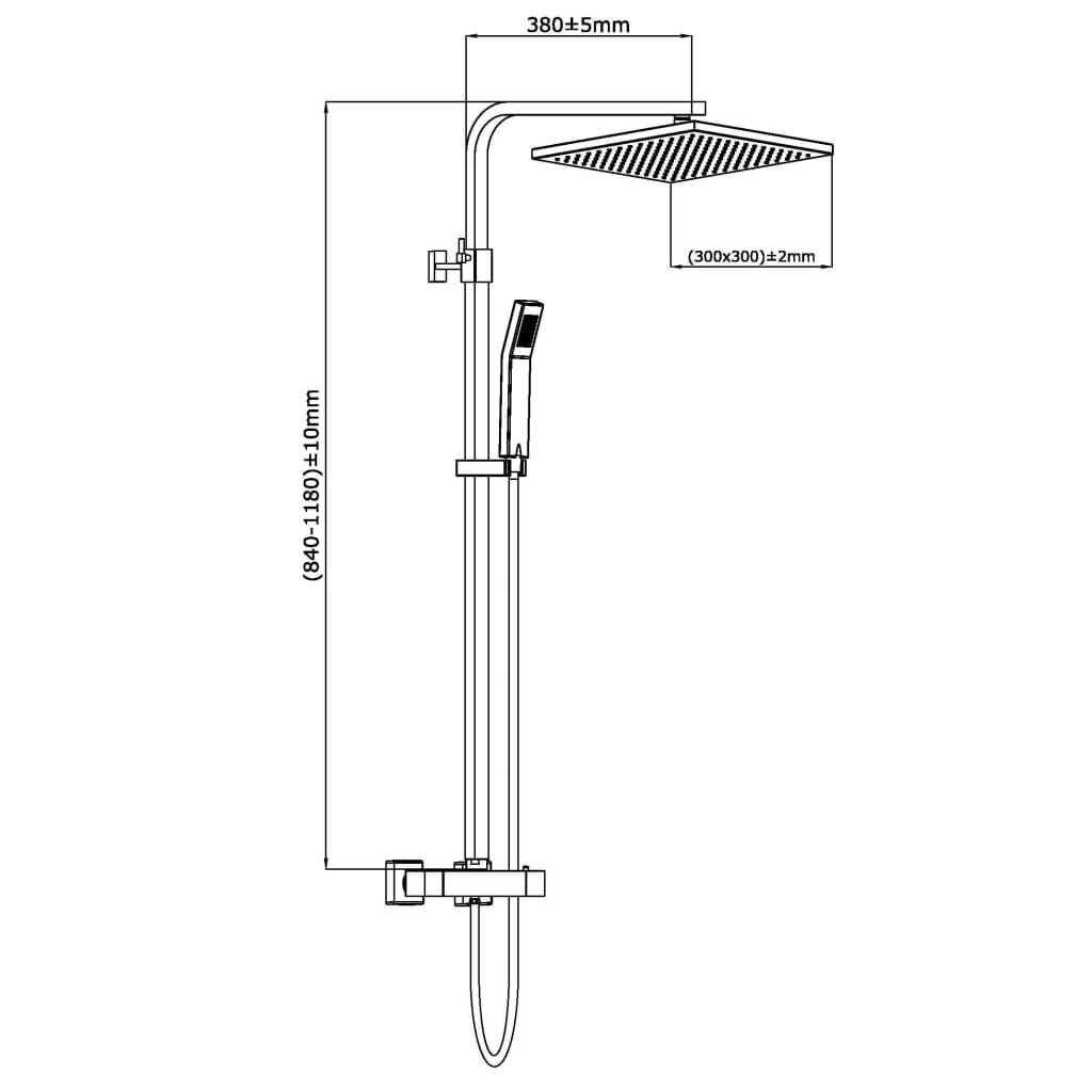 Termostatinė dviguba dušo sistema Schutte Sumba, sidabrinė цена и информация | Dušo komplektai ir panelės | pigu.lt