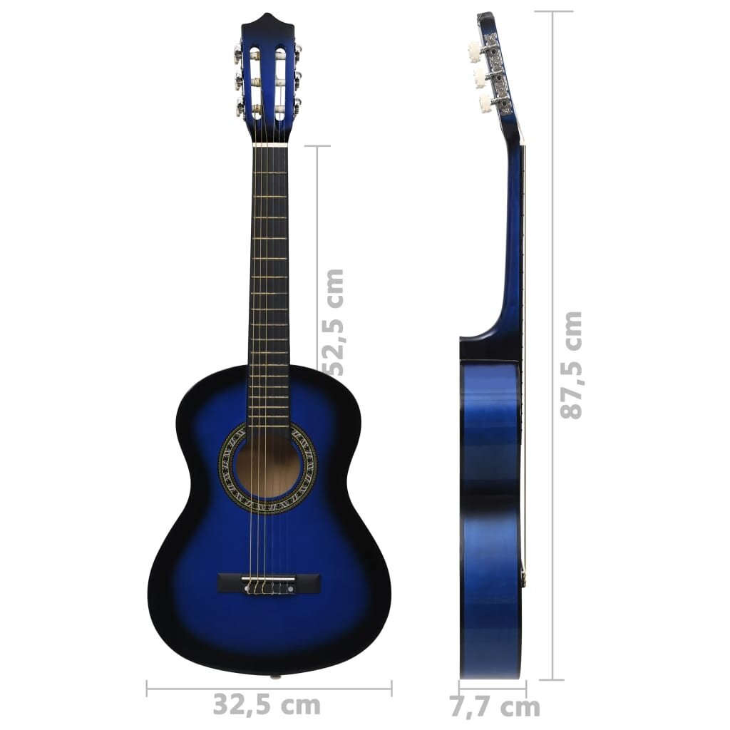 Klasikinė gitara pradedantiesiems ir vaikams, 1/2 34" kaina ir informacija | Gitaros | pigu.lt