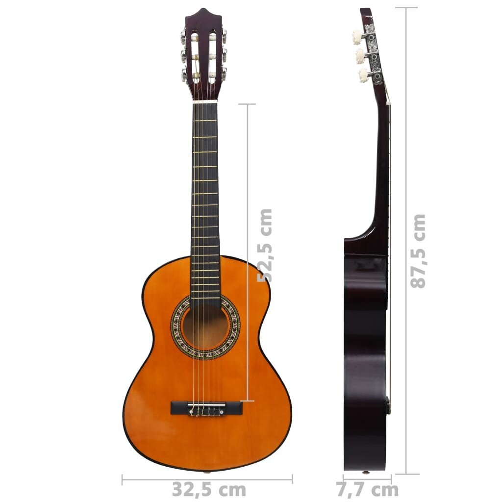 Klasikinė gitara pradedantiesiems, 1/2 34" kaina ir informacija | Gitaros | pigu.lt