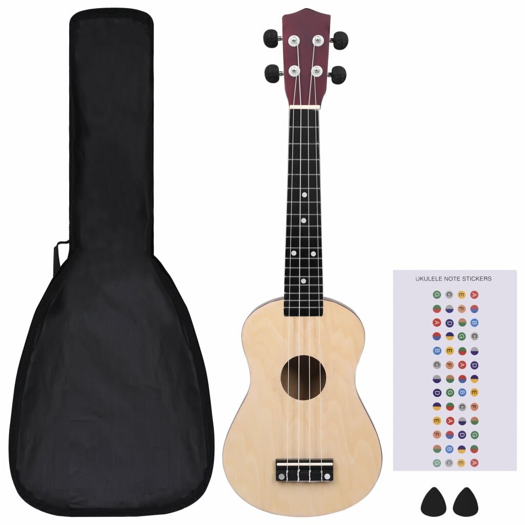 Ukulėlės rinkinys su dėklu vaikams, 23" kaina ir informacija | Gitaros | pigu.lt