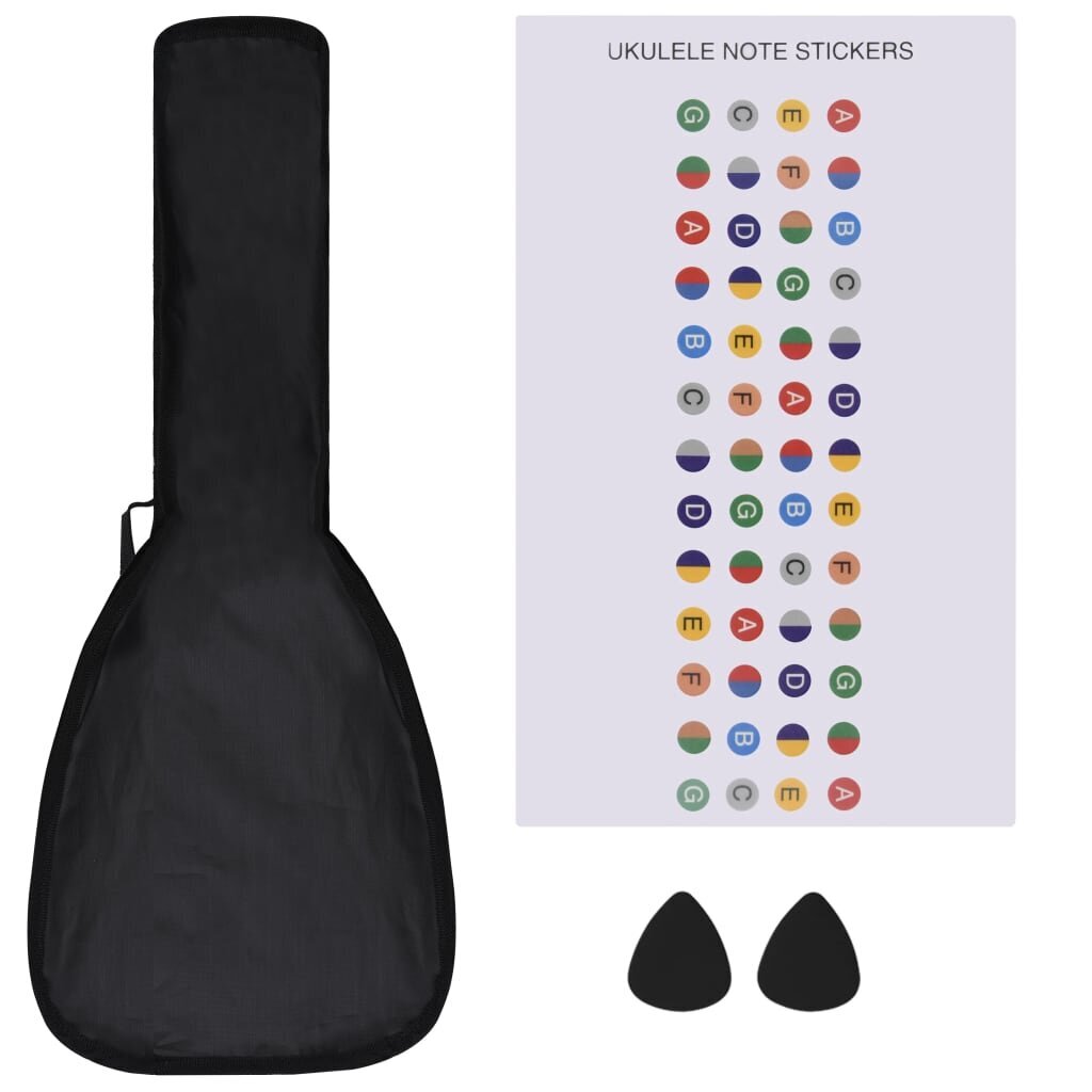 Soprano ukulėlės rinkinys su dėklu vaikams, 23" цена и информация | Gitaros | pigu.lt