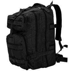 Militaristinio stiliaus kuprinė, 50 l, juoda цена и информация | Рюкзаки и сумки | pigu.lt