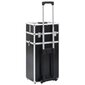 Aliumininis kosmetikos lagaminas su ratukais, 79x42x28cm, juodas цена и информация | Kosmetinės, veidrodėliai | pigu.lt