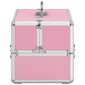 Aliumininis kosmetikos lagaminas, 22x30x21cm, rožinis kaina ir informacija | Kosmetinės, veidrodėliai | pigu.lt