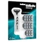 Rinkinys Gillette Mach3: skustuvas, 1 vnt. + skustuvo galvutės, 12 vnt. цена и информация | Skutimosi priemonės ir kosmetika | pigu.lt