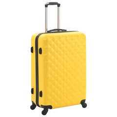 Lagaminų su ratukais komplektas, 3 vnt., geltonas kaina ir informacija | Lagaminai, kelioniniai krepšiai | pigu.lt