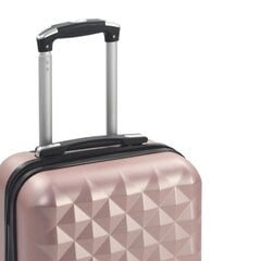 Kieto korpuso lagaminas su ratukais S, rožinis auksinis kaina ir informacija | Lagaminai, kelioniniai krepšiai | pigu.lt