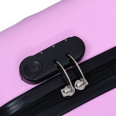 Mažas lagaminas su ratukais S, rožinis цена и информация | Чемоданы, дорожные сумки | pigu.lt