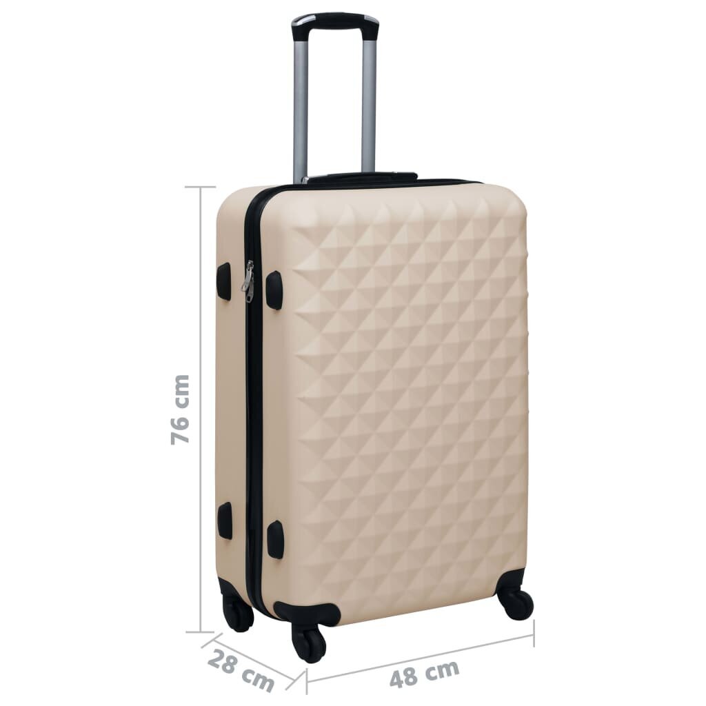 Didelis lagaminas su ratukais L, auksinis цена и информация | Lagaminai, kelioniniai krepšiai | pigu.lt
