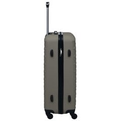 Didelis lagaminas su ratukais L, pilkas kaina ir informacija | Lagaminai, kelioniniai krepšiai | pigu.lt