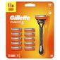 Rinkinys Gillette Fusion5: skustuvas + skutimosi galvutės, 11 vnt. kaina ir informacija | Skutimosi priemonės ir kosmetika | pigu.lt