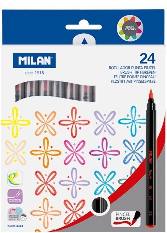 Rašikliai Milan, 24 vnt pluoštinių rašiklių kaina ir informacija | Rašymo priemonės | pigu.lt