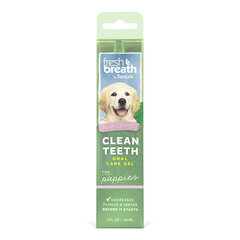 Dantų gelis jauniems šunims Tropiclean Fresh Breath, 59 ml цена и информация | Средства по уходу за животными | pigu.lt