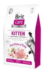 Brit Care Cat Grain-Free Kitten Healthy Growth полноценный корм для котят 7кг цена и информация | Сухой корм для кошек | pigu.lt