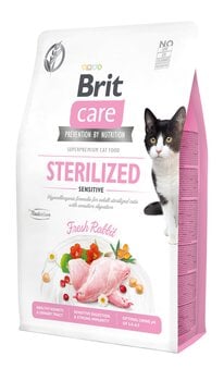 Brit Care Cat Grain-Free Sterilized Sensitive kačių maistas 2 kg kaina ir informacija | Sausas maistas katėms | pigu.lt