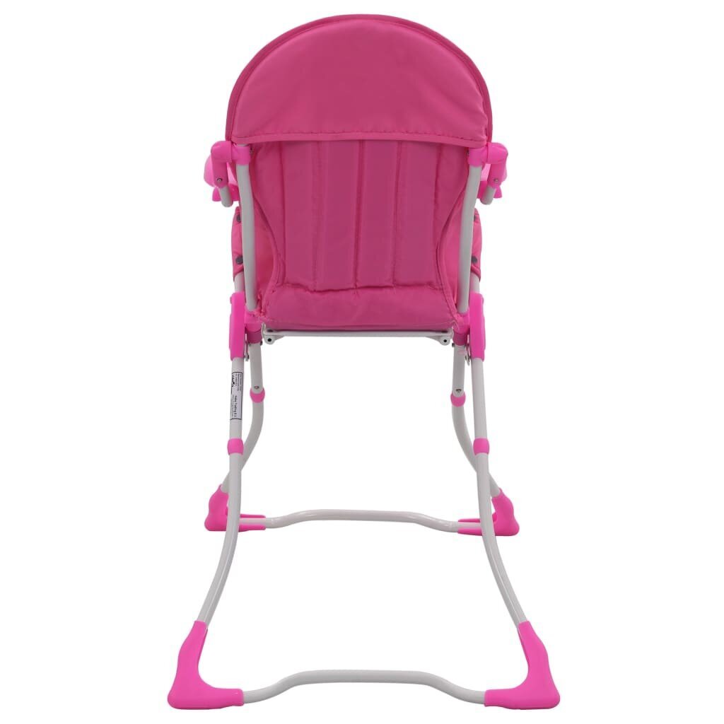Aukšta maitinimo kėdutė VidaXL, rožinė цена и информация | Maitinimo kėdutės | pigu.lt