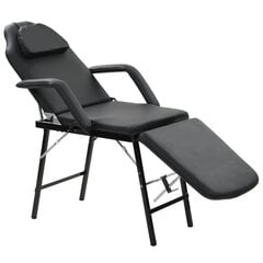 Kilnojama kosmetologinė kėdė, dirbtinė oda, 185x78x76cm, juoda цена и информация | Кресла в гостиную | pigu.lt