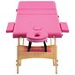 Sulankstomas masažinis stalas, rožinis цена и информация | Masažo reikmenys | pigu.lt