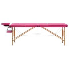 Sulankstomas masažinis stalas, rožinis kaina ir informacija | Masažo reikmenys | pigu.lt