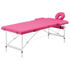 Sulankstomas masažinis stalas, rožinis kaina ir informacija | Masažo reikmenys | pigu.lt